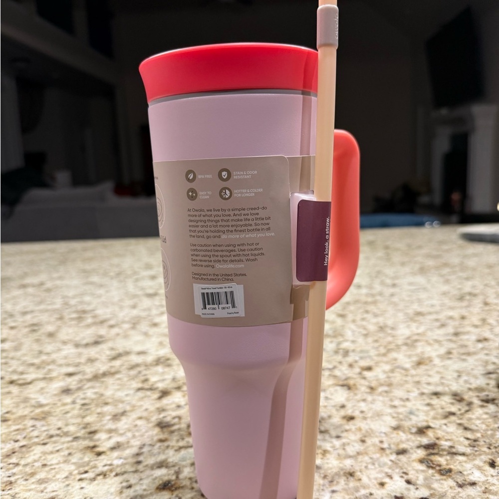 Owala Peachy Rose Stainless Steel Tumbler 40oz